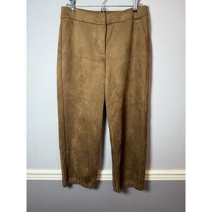 Marc New York Womens  Size 4 Pants Solid Brown Pull-On Suede